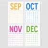 Renkli 2026 Duvar Takvimi, Aylık Planlama Duvar Takvimi, Duvar Planlayıcısı, Rengarenk