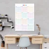 Renkli 2026 Yıllık Planlayıcı, 2026 Duvar Takvimi, Rengarenk Yıllık Planlayıcı
