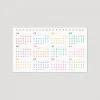Renkli Sayfalar 2025 Aylık Planlayıcı Masa Takvimi, 2025 Masa Takvimi, Gökkuşağı Renkli Notluk Takvim, Rainbow 2025 Monthly Planner Desk Calendar