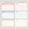 Renkli Sayfalar 2025 Aylık Planlayıcı Masa Takvimi, 2025 Masa Takvimi, Gökkuşağı Renkli Notluk Takvim, Rainbow 2025 Monthly Planner Desk Calendar