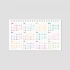 Renkli Sayfalar 2026 Aylık Planlayıcı Masa Takvimi, 2026 Masa Takvimi, Gökkuşağı Renkli Notluk Takvim, Rainbow 2026 Monthly Planner Desk Calendar
