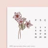 Rustik Ahşap Ayaklı 2026 Masa Takvimi - Doğum Ayı Çiçekleri Takvimi