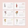 Rustik Ahşap Ayaklı 2027 Masa Takvimi - Doğum Ayı Çiçekleri Takvimi