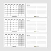 Siyah Beyaz Aylık Planlama 2025 Takvim, 2025 Masa Takvimi, Black White Monthly Planner Calendar