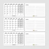 Siyah Beyaz Aylık Planlama 2025 Takvim, 2025 Masa Takvimi, Black White Monthly Planner Calendar