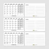 Siyah Beyaz Aylık Planlama 2025 Takvim, 2025 Masa Takvimi, Black White Monthly Planner Calendar