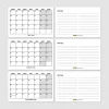 Siyah Beyaz Aylık Planlama 2026 Takvim, 2026 Masa Takvimi, Black White Monthly Planner Calendar