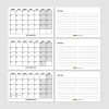Siyah Beyaz Aylık Planlama 2026 Takvim, 2026 Masa Takvimi, Black White Monthly Planner Calendar