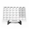 Siyah Beyaz Aylık Planlama 2027 Takvim, 2027 Masa Takvimi, Black White Monthly Planner Calendar