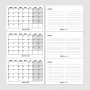 Siyah Beyaz Aylık Planlama 2027 Takvim, 2027 Masa Takvimi, Black White Monthly Planner Calendar
