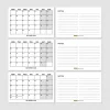 Siyah Beyaz Aylık Planlama 2027 Takvim, 2027 Masa Takvimi, Black White Monthly Planner Calendar