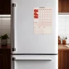 Tarihsiz Aylık Planlayıcı Takvim, Kırmızı Retro Organizer Planlayıcı