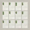 Tarihsiz Aylık Planlayıcı Takvim, Matcha Yeşil Retro Organizer Duvar Planlayıcı