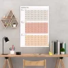 Tarihsiz Üç Aylık Duvar Takvimi, 90 Günlük Plan, Duvar Planlayıcı, Boho Renk, Toprak Tonu - 35x50 cm