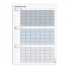 Tarihsiz Üç Aylık Duvar Takvimi, 90 Günlük Plan, Duvar Planlayıcı, Gri Renk - 35x50 cm