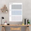 Tarihsiz Üç Aylık Duvar Takvimi, 90 Günlük Plan, Duvar Planlayıcı, Gri Renk - 35x50 cm