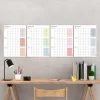 Tarihsiz Üç Aylık Duvar Takvimi Seti, Üç Aylık Duvar Planlayıcısı, 90 Günlük Takvim, 90 Günlük Plan - 70x100cm