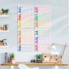 Tarihsiz Üç Aylık Duvar Takvimi Seti, Zamansız Takvim, Planlayıcı Set, Rengarenk, 90 Günlük Takvim, 90 Günlük Plan - 33x48cm