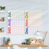 Tarihsiz Üç Aylık Duvar Takvimi Seti, Zamansız Takvim, Planlayıcı Set, Rengarenk, 90 Günlük Takvim, 90 Günlük Plan - 70x100cm