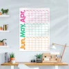 Rengarenk Duvar Takvimi, ikinci Çeyrek 90 Günlük Takvim, 90 Günlük Plan, Yıllık Duvar Planlayıcı, Yılın ikinci çeyreği Takvimi - 33x48cm
