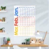 Tarihsiz Üç Aylık Duvar Takvimi, Zamansız Takvim, Planlayıcı Takvim, Rengarenk Duvar Takvimi - 50x70 cm