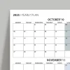 Üç Aylık Planlayıcı 2025 Duvar Takvimi, Ekim - Aralık 2025, 90 Günlük Planlama, Yılın Dördüncü Çeyreği Takvimi - 35x50cm