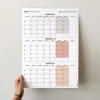 Üç Aylık Planlayıcı 2025 Duvar Takvimi Seti, 90 Günlük Planlama, 2025 Duvar Planlayıcı Takvim, Boho Renkler, 12 Hafta Planlayıcı Takvimi - 35x50cm