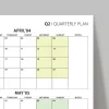 Üç Aylık Planlayıcı 2026 Duvar Takvimi, Nisan - Haziran 2026, 90 Günlük Planlama, Yılın İkinci Çeyreği Takvimi - 35x50cm