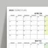 Üç Aylık Planlayıcı 2026 Duvar Takvimi, Nisan - Haziran 2026, 90 Günlük Planlama, Yılın İkinci Çeyreği Takvimi - 35x50cm