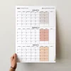 Üç Aylık Planlayıcı 2027 Duvar Takvimi Seti, 90 Günlük Planlama, 2027 Duvar Planlayıcı Takvim, Boho Renkler, 12 Hafta Planlayıcı Takvimi - 70x100cm