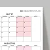 Üç Aylık Planlayıcı 2027 Duvar Takvimi Seti, 90 Günlük Planlama, 2027 Duvar Planlayıcı Takvim, Boho Renkler, 12 Hafta Planlayıcı Takvimi - 35x50cm