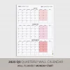 Üç Aylık Planlayıcı 2027 Duvar Takvimi, Temmuz - Eylül 2027, 90 Günlük Planlama, Yılın Üçüncü Çeyreği Takvimi - 35x50cm