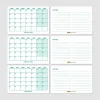 Yeşil Renkli Aylık Planlama 2027 Takvim, 2027 Masa Takvimi, Green Color Monthly Planner Calendar