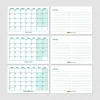 Yeşil Renkli Aylık Planlama 2027 Takvim, 2027 Masa Takvimi, Green Color Monthly Planner Calendar
