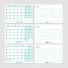 Yeşil Renkli Aylık Planlama 2027 Takvim, 2027 Masa Takvimi, Green Color Monthly Planner Calendar
