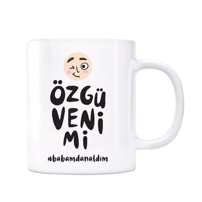 Kişiselleştirilebir Hashtag Baba Kupa Özgüvenimi Babamdan Aldım
