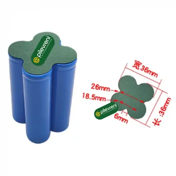 18650 Piller için 2x2 Tip Pil Yalıtım Contası (6 Adet)