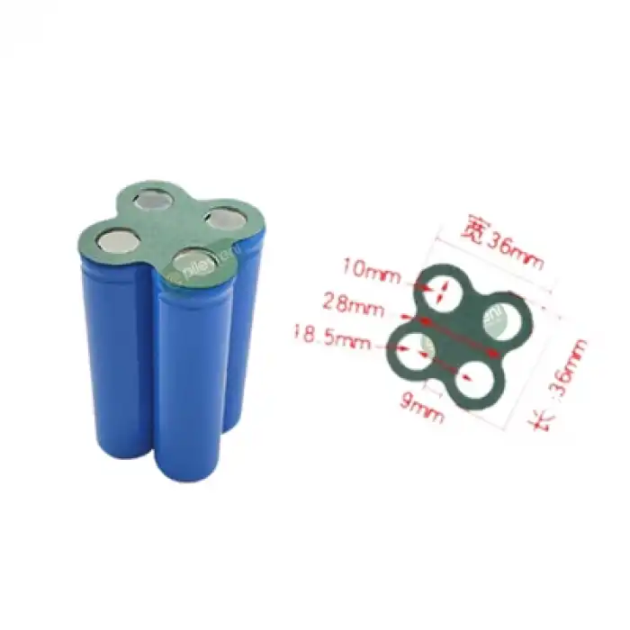 18650 Piller için 2x2 Tip Pil Yalıtım Contası Açık Uç (6 Adet)