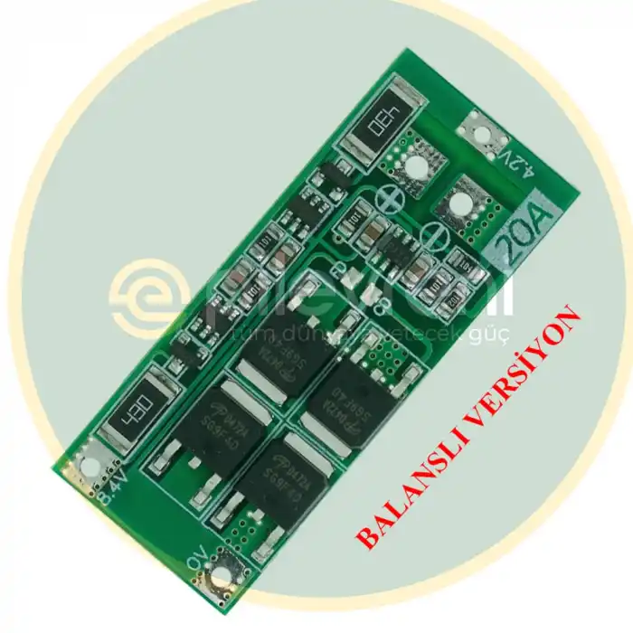 2s 20A balanslı lityum ion bms