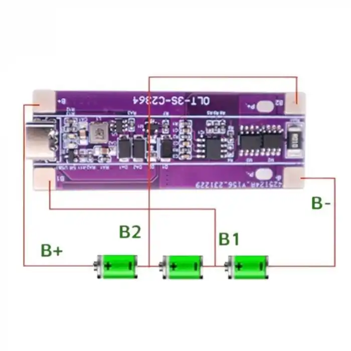 OLT 3S 10 Amper BMS Type C Şarj Girişli