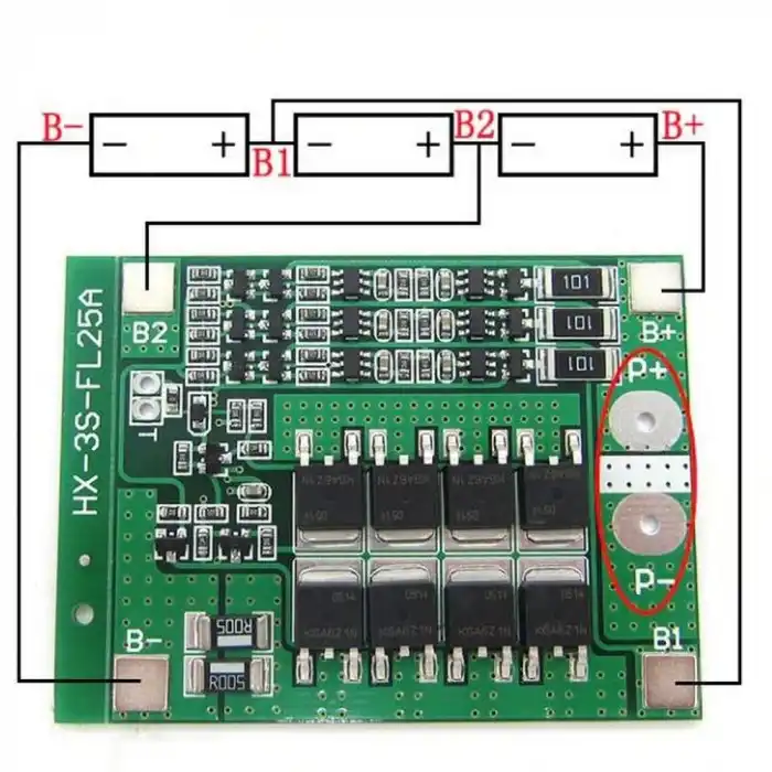 3s 40a balanslı lityum ion bms