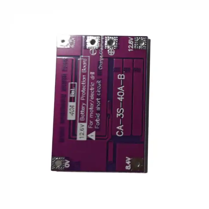 3s 40a balanslı lityum ion bms (Mor PCB)