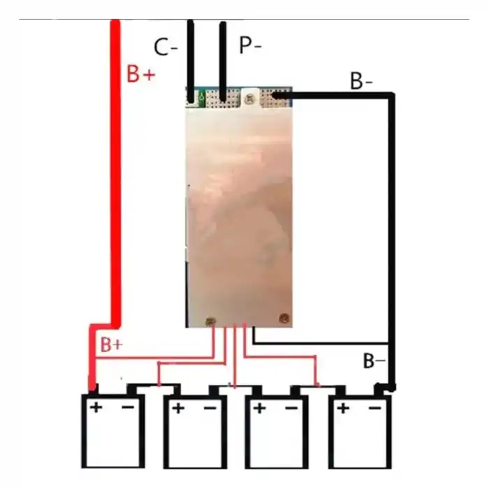 4S 100A LifePo4 BMS Şarj Koruma Kartı