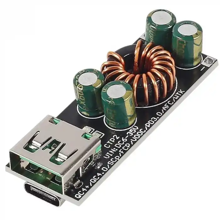 60W 6-35V DCden USBye Tip C PD 3.0 QC4 Tip A QC3.0 DC Hızlı Şarj 12V 24V Kademeli Güç Modülü