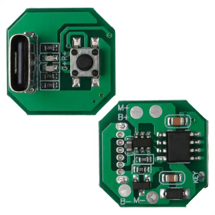 Type-C Girişli Lityum Batarya Şarj ve Koruma Modülü Buton Kontrollü El Feneri Devresi