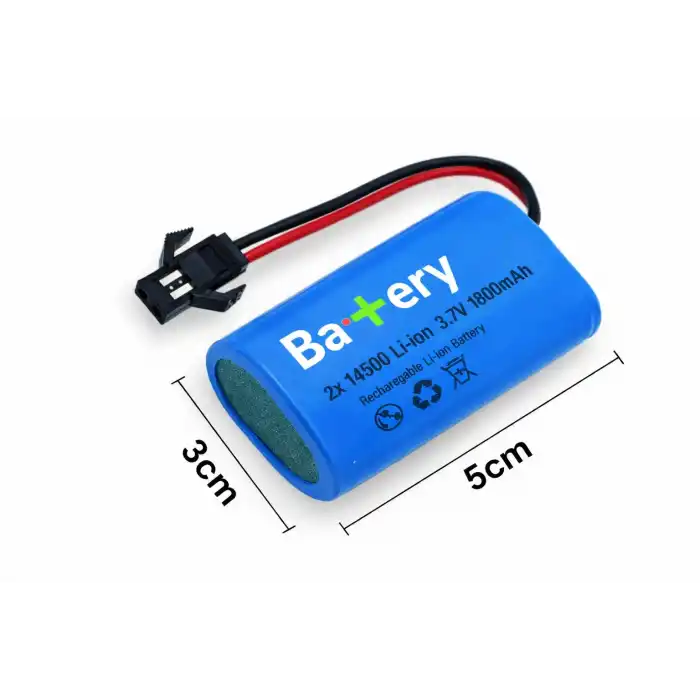 Ba-+ery 3.7v 14500 Li-ion 1800mAh Oyuncak Pili