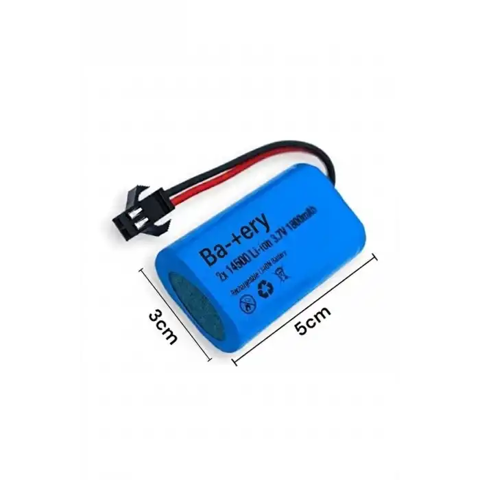 Ba-+ery 3.7v 14500 Li-ion 1800mAh Oyuncak Pili