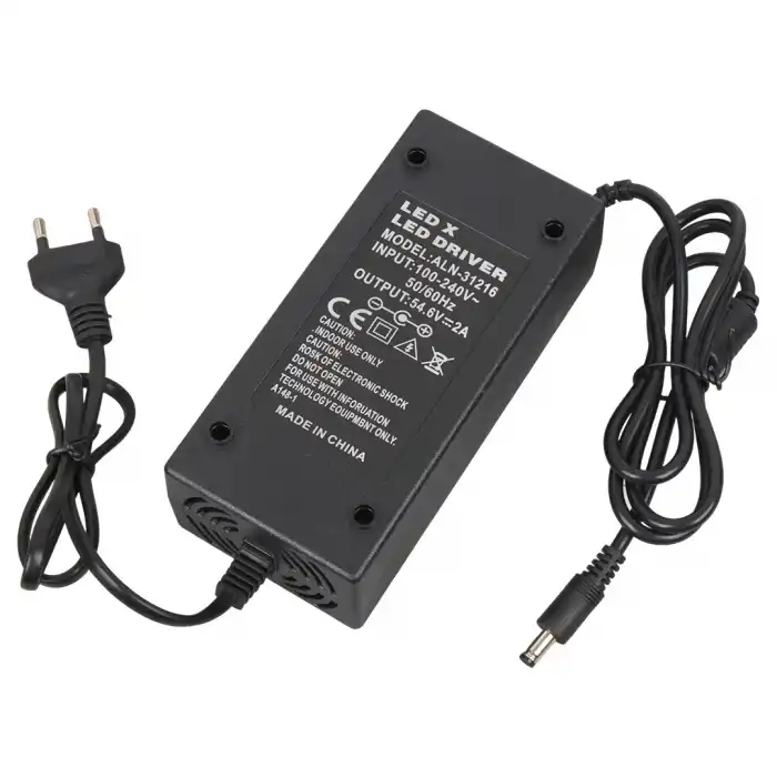 54.6 Voltaj 2 Amper Elektrikli Bisiklet Şarj Cihazı