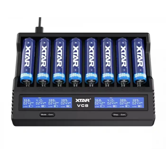 Xtar VC8 Sekizli Li-ion / NI-CD / Ni-MH Pil Şarj Cihazı