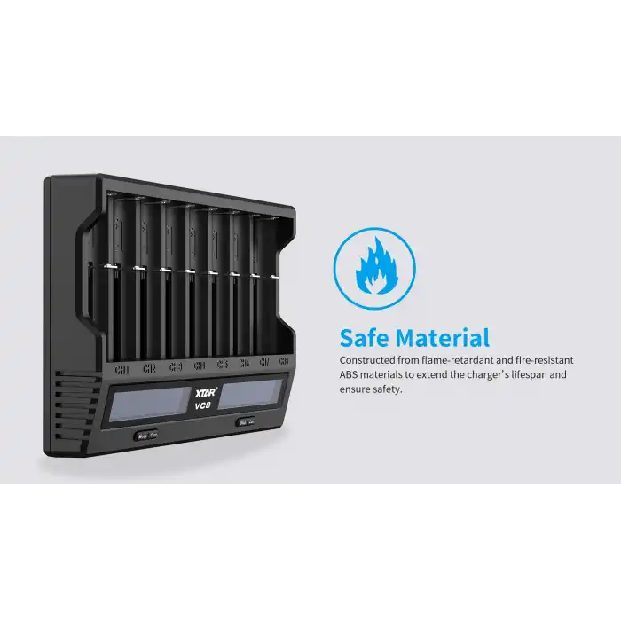 Xtar VC8 Sekizli Li-ion / NI-CD / Ni-MH Pil Şarj Cihazı